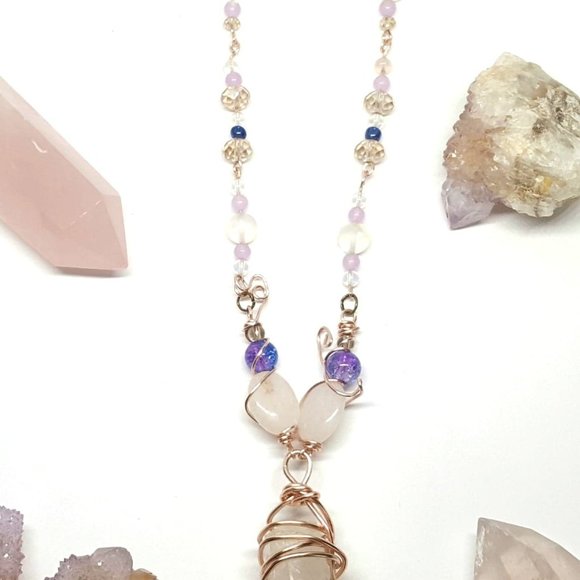 Angelic Cloud Faerie Clear Quartz Crystal Necklace - Picture 4 of 8